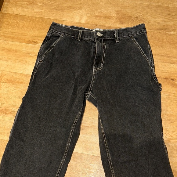 Pacsun Dylan Baggy Denim Jeans Carpenter Contrast Stitch Black 34 x 32 - Picture 4 of 7